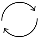 Repeat Black Outline icon