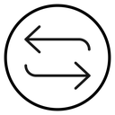 Repeat Black Outline icon