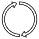 Repeat Black Outline icon