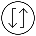 Repeat reload arrow Black Outline icon