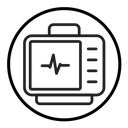 Rescue defibrillator icon
