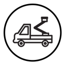 Rescue truck basket icon