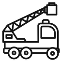 Rescue truck basket icon