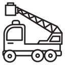 Rescue truck basket icon