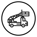 Rescue truck basket icon