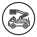 Rescue truck basket icon
