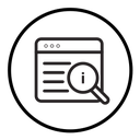 Researching information online icon