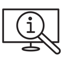 Researching information online icon