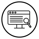 Researching information online icon
