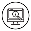 Researching information online icon