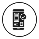 Reservation smartphone icon