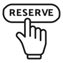 Reserve button with hand icon