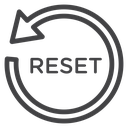Reset Black Outline icon