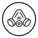 Respirator with filter cartridges icon