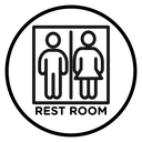 Rest room Black Outline icon