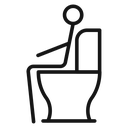 Rest room Black Outline icon