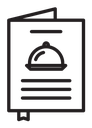 Restaurant menu card icon