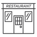 Restaurant Black Outline icon
