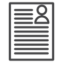 Resume Profile Document icon
