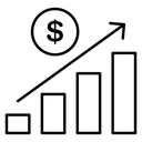 Revenue Growth Bar Chart icon