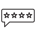Review Black Outline icon
