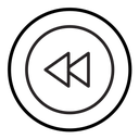 Rewind Previous Back arrow icon