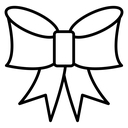Ribbon Black Outline icon