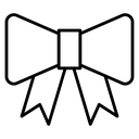 Ribbon Black Outline icon