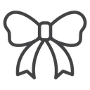 Ribbon Black Outline icon