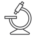 Ring Arm Microscope Black Outline icon