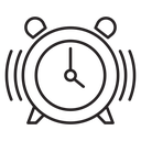 Ringing alarm clock icon