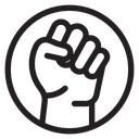 Riot sign icon