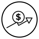 Rise price icon
