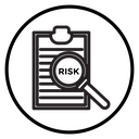 Risk analysis icon