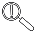 Risk analysis Black Outline icon