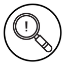 Risk analysis icon