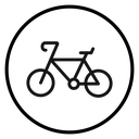 Road Bike Bicycle Black Outline icon