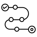 Roadmap Black Outline icon