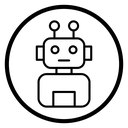 Robot assistant icon