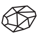 Rock stone crystal icon