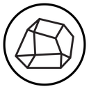 Rock stone crystal icon