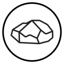 Rock stone crystal icon