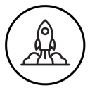 Rocket launch icon