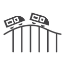 Roller coaster icon