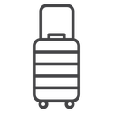 Rolling Suitcase Wheels Black Outline icon