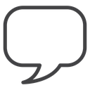 Rounded Chat Bubble Black Outline icon
