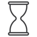 Rounded Hourglass Timer Black Outline icon