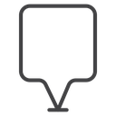 Rounded Marker Badge Black Outline icon