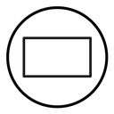 Rounded Rectangle Shape Black Outline icon
