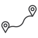 Route Pins Path icon